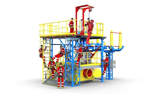 Сергиево-Посадский городской округ. На  ПАО «РусГидро» — «Загорская ГАЭС» смонтирован полигон "Альпинист-03-07" для тренировок безопасной работы на высоте   Сергиево-Посадский городской округ. На  ПАО «РусГидро» — «Загорская ГАЭС» смонтирован полигон "Альпинист-03-07" для тренировок безопасной работы на высоте