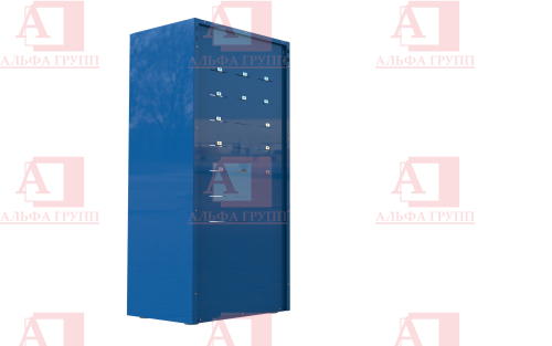 Шкаф СИЗ "Альфа-7" (расцветка "ГАЗПРОМ", цвет: голубой) из стали с полимерным покрытием для энергоустановок.